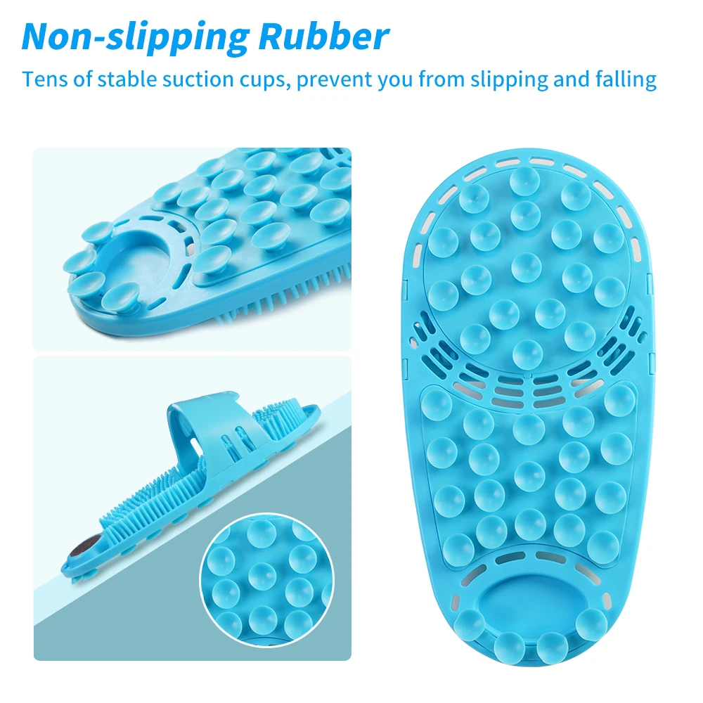 Silicone Foot Brush For Bathroom Clean Massage Slipper Wash Feet Exfoliating Wash Feet Bath Brushes Shower Scrubber Tools 1pcs