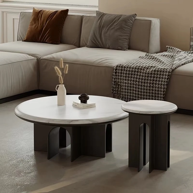 High-quality furniture, luxurious dining table, simple marble dining table with coffee table