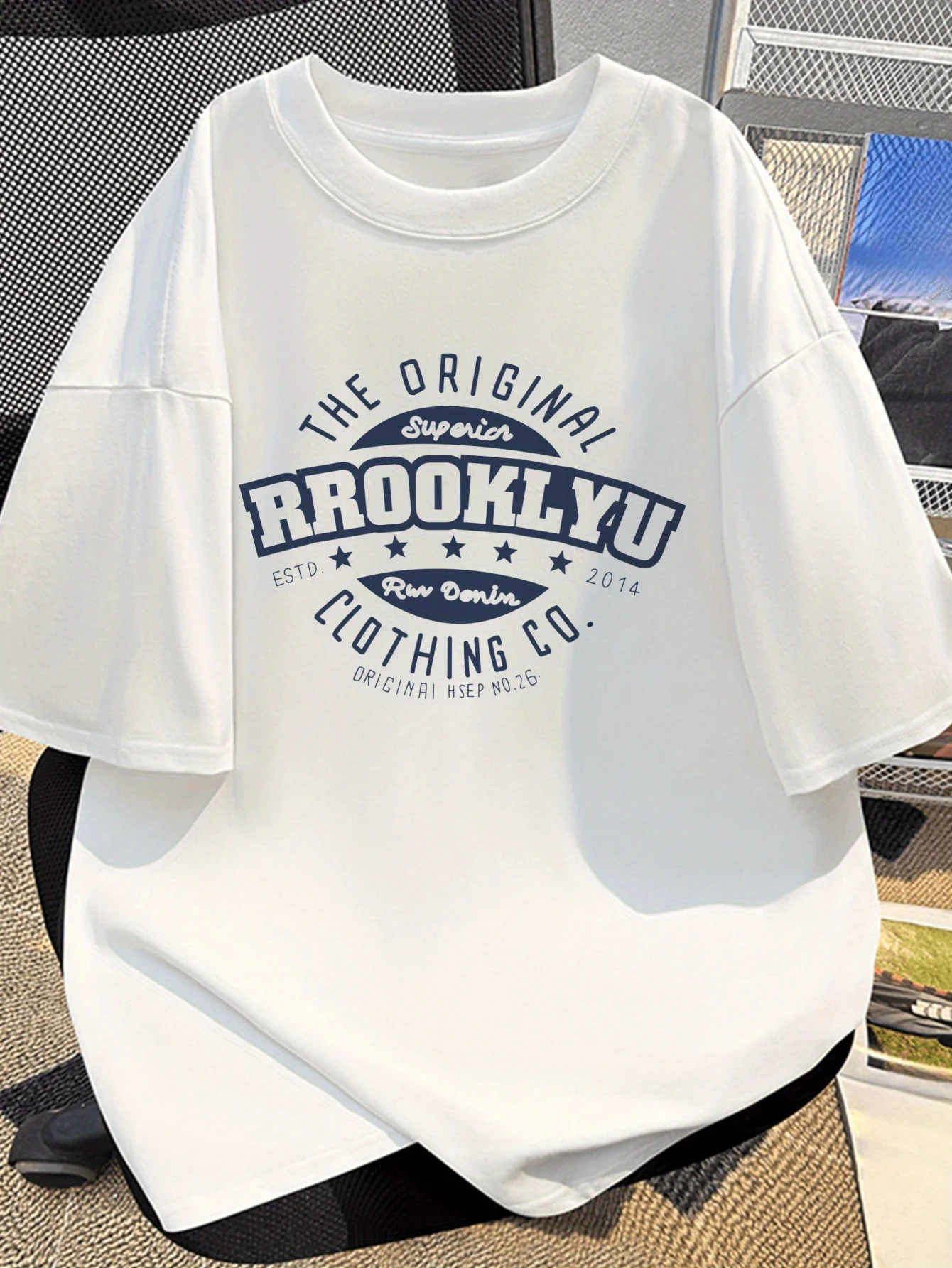 

[Cotton T-Shirt] Brooklyn Original 100% Cotton Men's Short Sleeve T-Shirt | Regular Fit Casual Summer Tee, Machine Washable