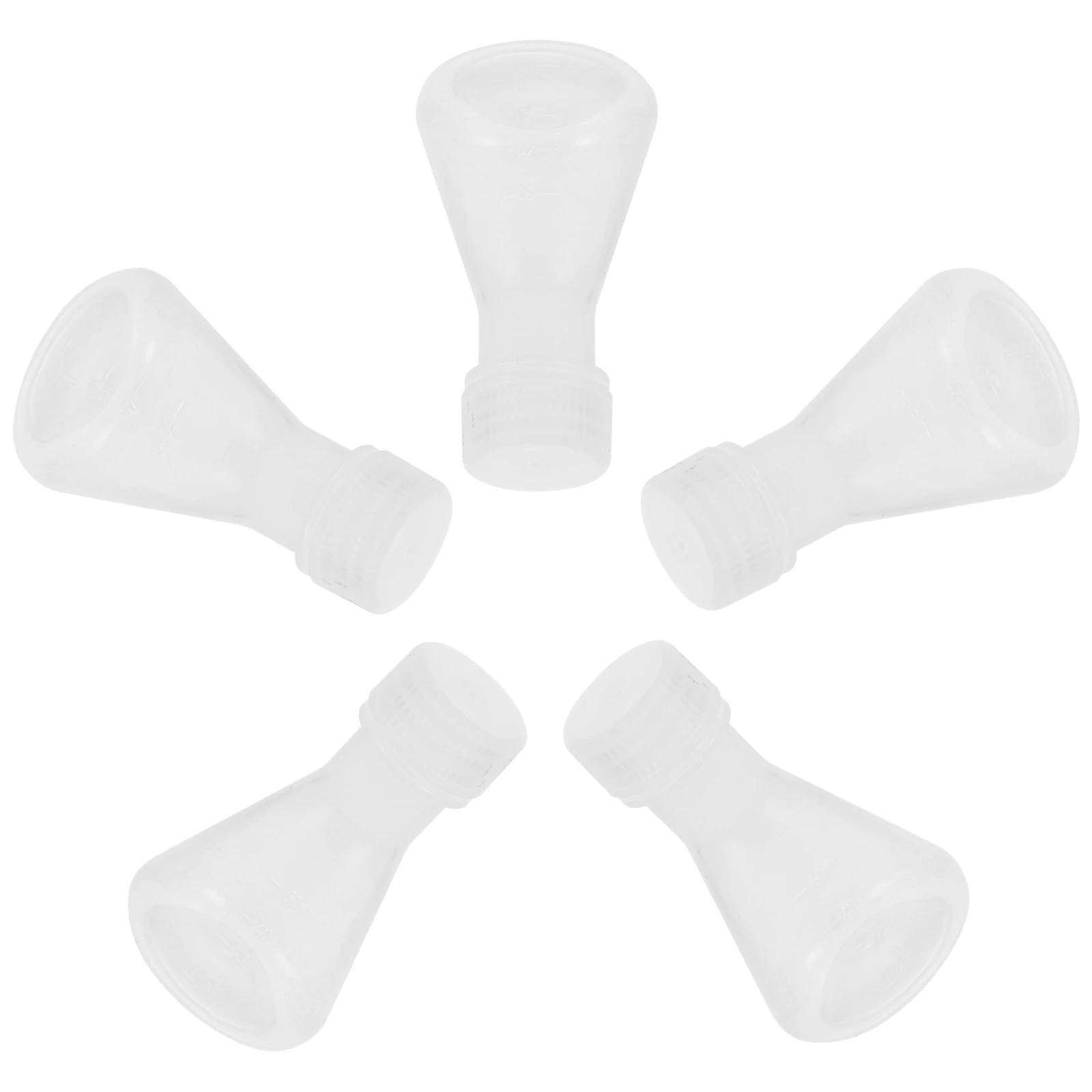 

5 Pcs Flask Chemistry Lab Glassware Erlenmeyer Experiment Container Stopper with Triangle