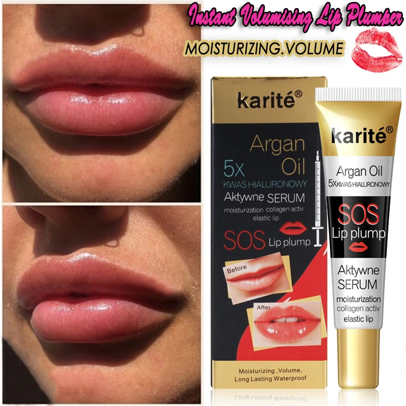 Lip Care Serum Instant Volumising Lip Plumper Moisturizing Repairing Reduce Lip Fine Line Mask Collagen Lip Plump Oil Protection