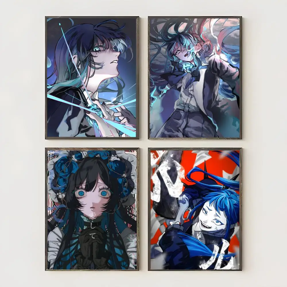 Japanese Singer A-Ado Painting Calligraphy Waterproof Canvas Art Wrinkle Free Wall Hanging For Home Living Room Bedroom Decor