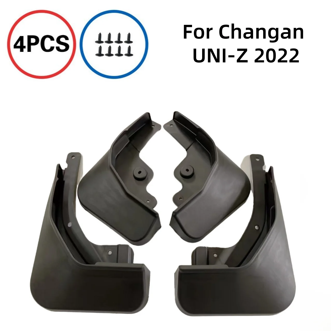 

Car Styling Black PP Front Rear Wheel Mudguard Cover For Changan UNI-Z UNIZ 2022 + Splash Guard Mud Flap Fender Mudflap Plate