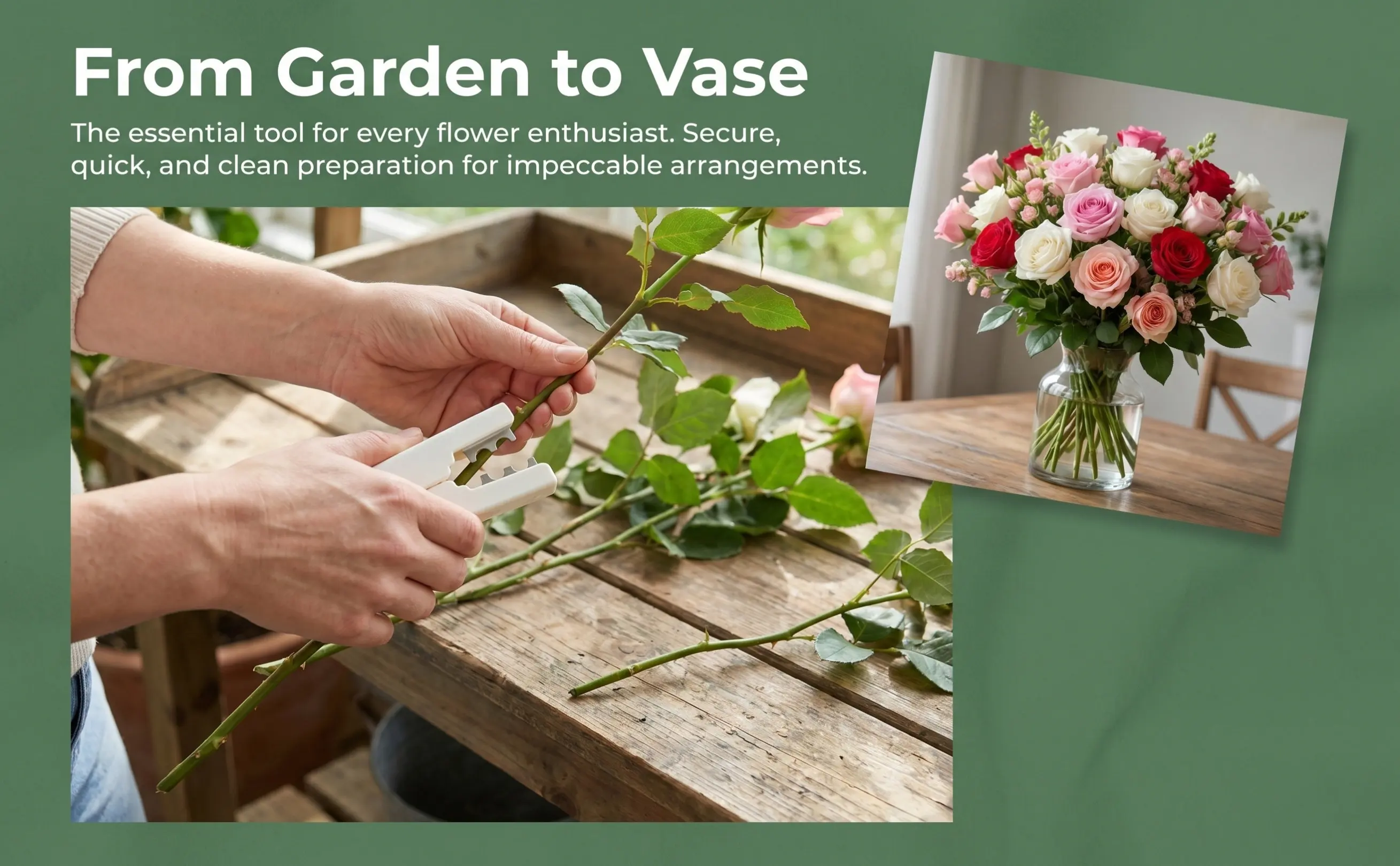 ABS Thorn Stripper Tool Leaf Remover Rose Stripper Tool for Flower Arrangement Gardening Thorn Leaf Cleaner for Florists