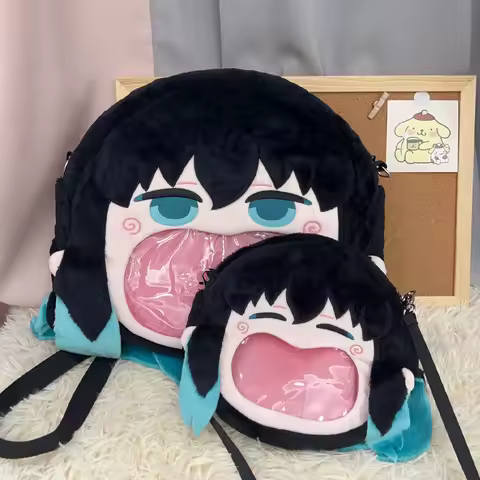 Anime Role Tokitou Muichirou Kawaii Cosplay Lolita Girls Itabag Plush Stuffed Backpack Funny Shoulder Bag Fans Collection Gifts