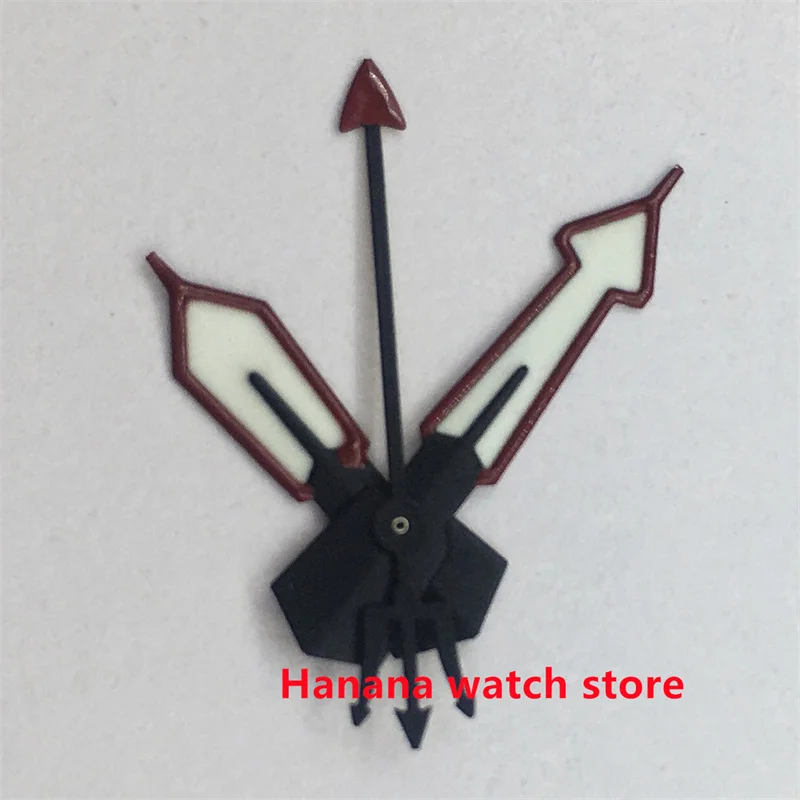 New black red green luminous watch pointer trident second hand suitable for NH38 NH35 NH36 movement watch accessories