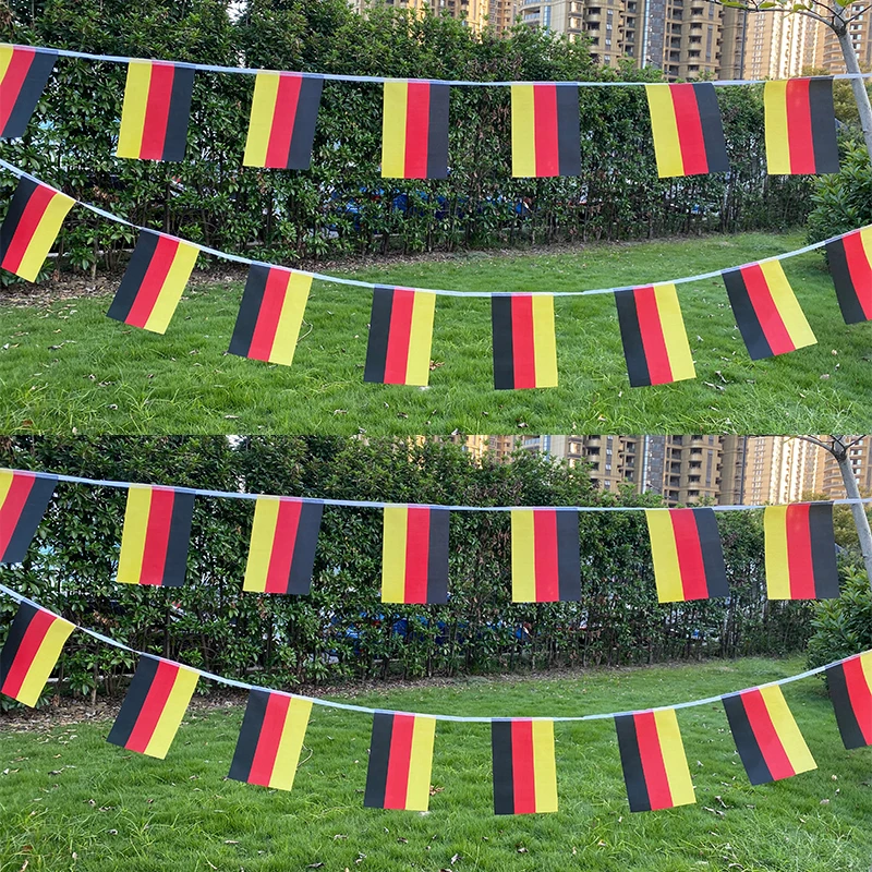 Aerlxemrbrae  5.5M 20pcs/set14cmx21cm  German  String Flag   Germany  Hanging Mini Flag  Window Flag
