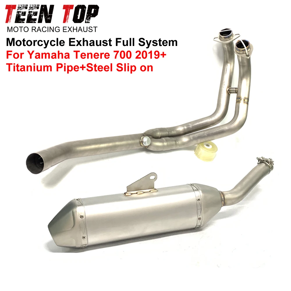 

T-700 Exhaust Systems Motorcycle Escape Stainless Steel/Titanium Alloy Exhaust Pipe For YAMAHA Tenere 700 2019-2024 Muffler
