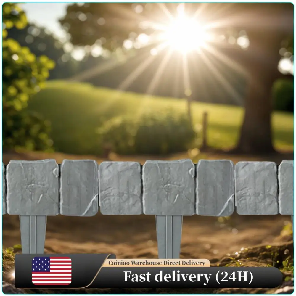 

Garden Edging Border Imitation Stone Fence Partition Fence Garden Decor (30pcs)