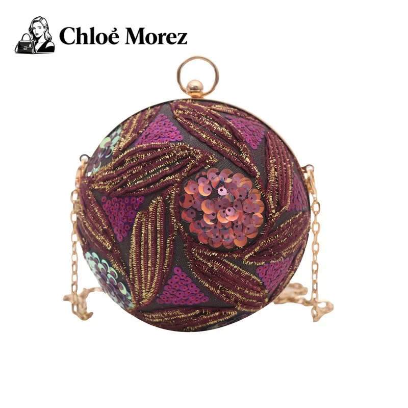 

Women's Bag, Fashionable Sequin Dinner Bag, Artistic Chinese Style Retro Versatile Crossbody Box Bag