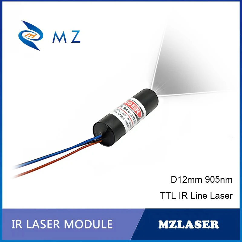 TTL PWM Infrared Line Laser Diode Module D12mm 905nm 5mW 10mW 20mW 30mW 50mW IR Invisible Light Positioning Industrial Laser