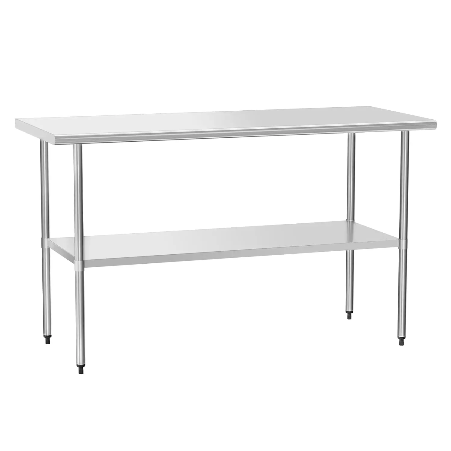 Steel Table for Prep & Work 30" X 60" inches with Adjustable Shelf, Commercial Workstations