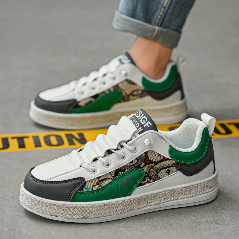 

2026 New Seasonal Versatile Men's Sneakers - Fashion Flat-Heeled Color-Block Casual Daily Comfort Breathable Trendy Shoes for Me