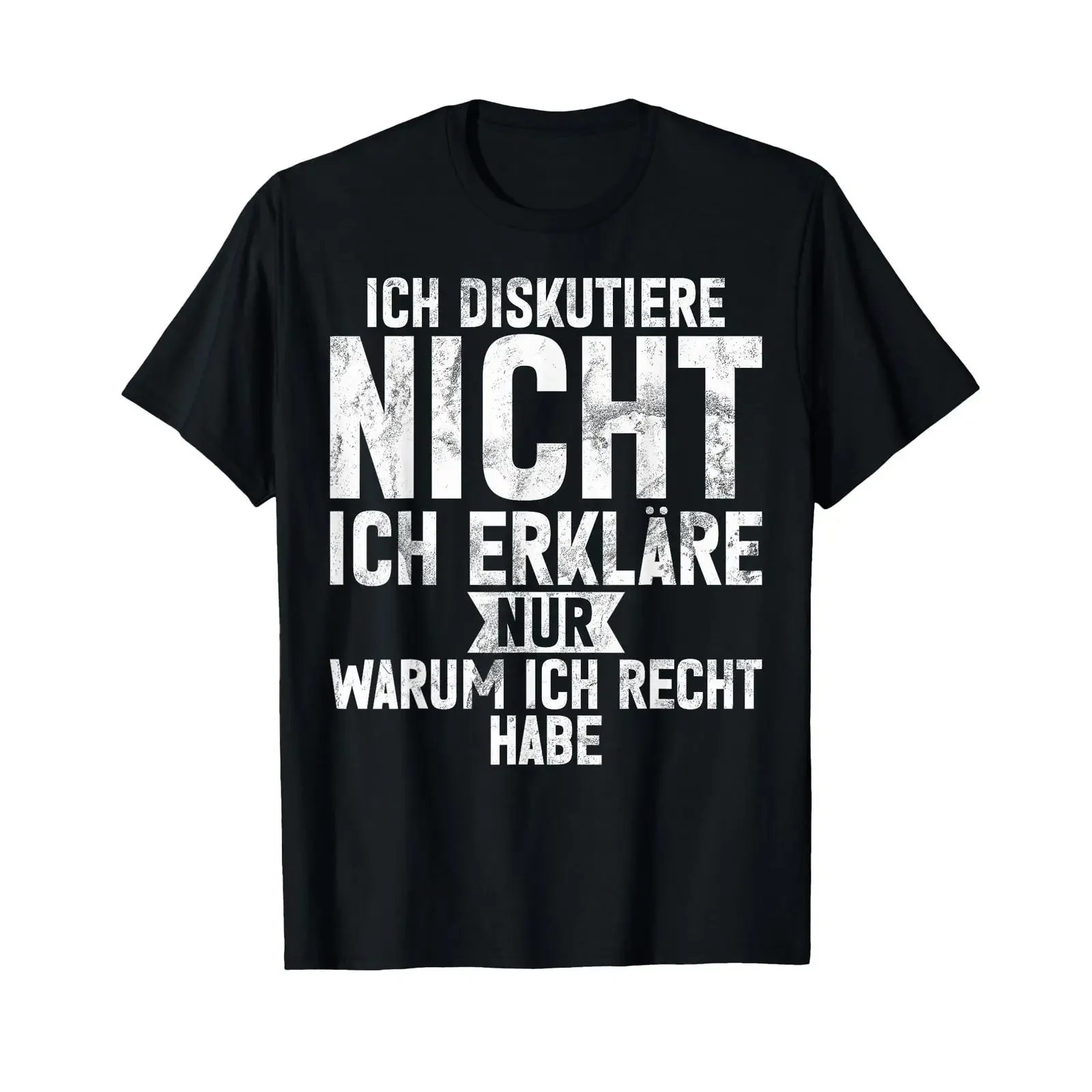 T Shirt with German Text quot Ich Diskutiere Nicht erkläre nur Warum recht Habe vintage Washed Soft Unisex designer clothes