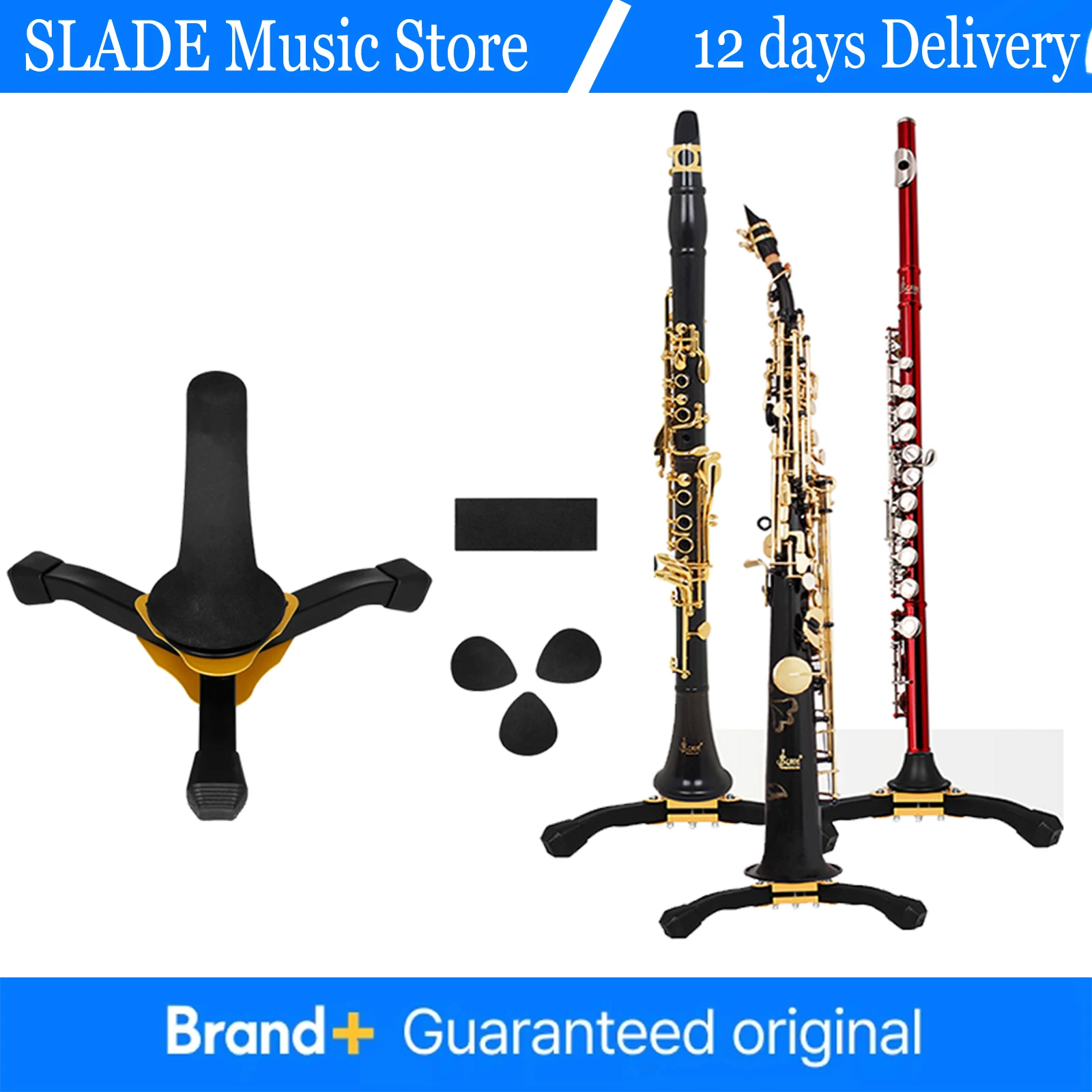 

Музыкальная подставка для флейты, кларнета, саксофона, складной держатель для штатива, подставка, портативная подставка для саксофона, духовой инструмент, портативный запасной