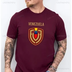 Venezuela Men Cotton Tshirt America Venezuelan Heritage Men High Quality Wine Red T-shirt Proud Roots Born Family Gift Tops