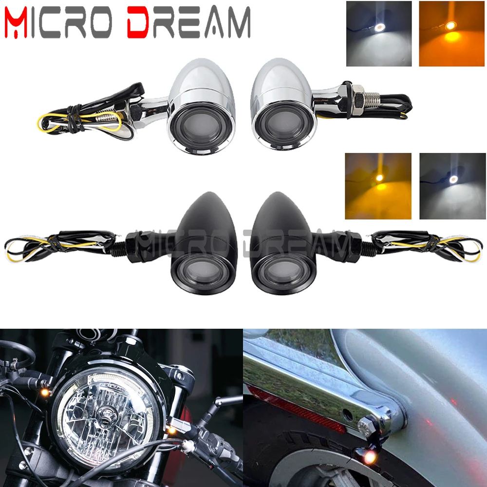 

Universal Motorcycle 10mm Aluminium Bullet Turn Signal Lamp Running Indicator Light For Harley Chopper Bobber Suzuki Kawasaki