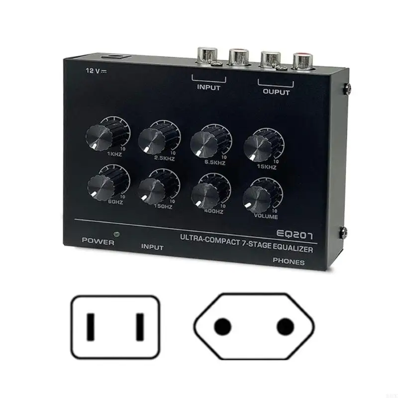 

83CC EQ207 7Band PreamplifierPrecise Sound Preamplifier with Trebles Middle,Basss for Improve and Precise Sound Adjustment