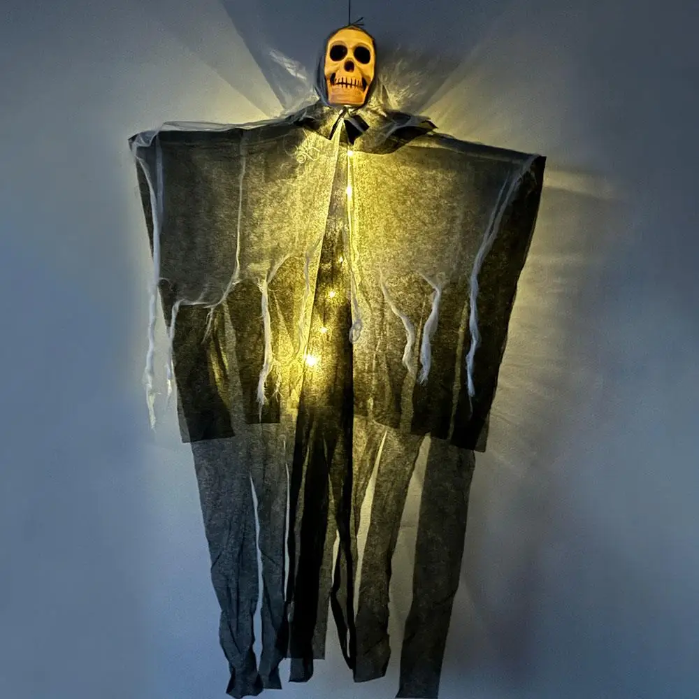 

Halloween Skeleton Ghost Decoration Ghost With LED Halloween Decoration String Lights Outdoor Garden Use Spooky Party Supplies