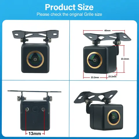 HaiSunny 4-pins RCA HD 1920x1080P 170 graders gyllene fisheye-glaslins nattseende fordonsbackning backkamera AHD parkeringskamera 8 best sales RCA-kamera - №7