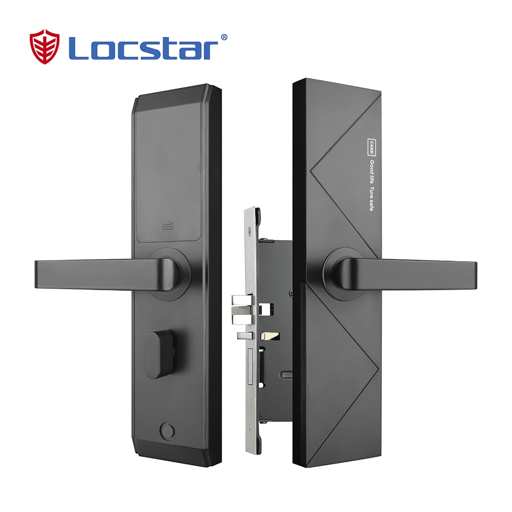 Locstar High Quality Smart Locks Hotel System Rfid Card Handle Magnetic Safe Gate Digital Electronic Door Lock