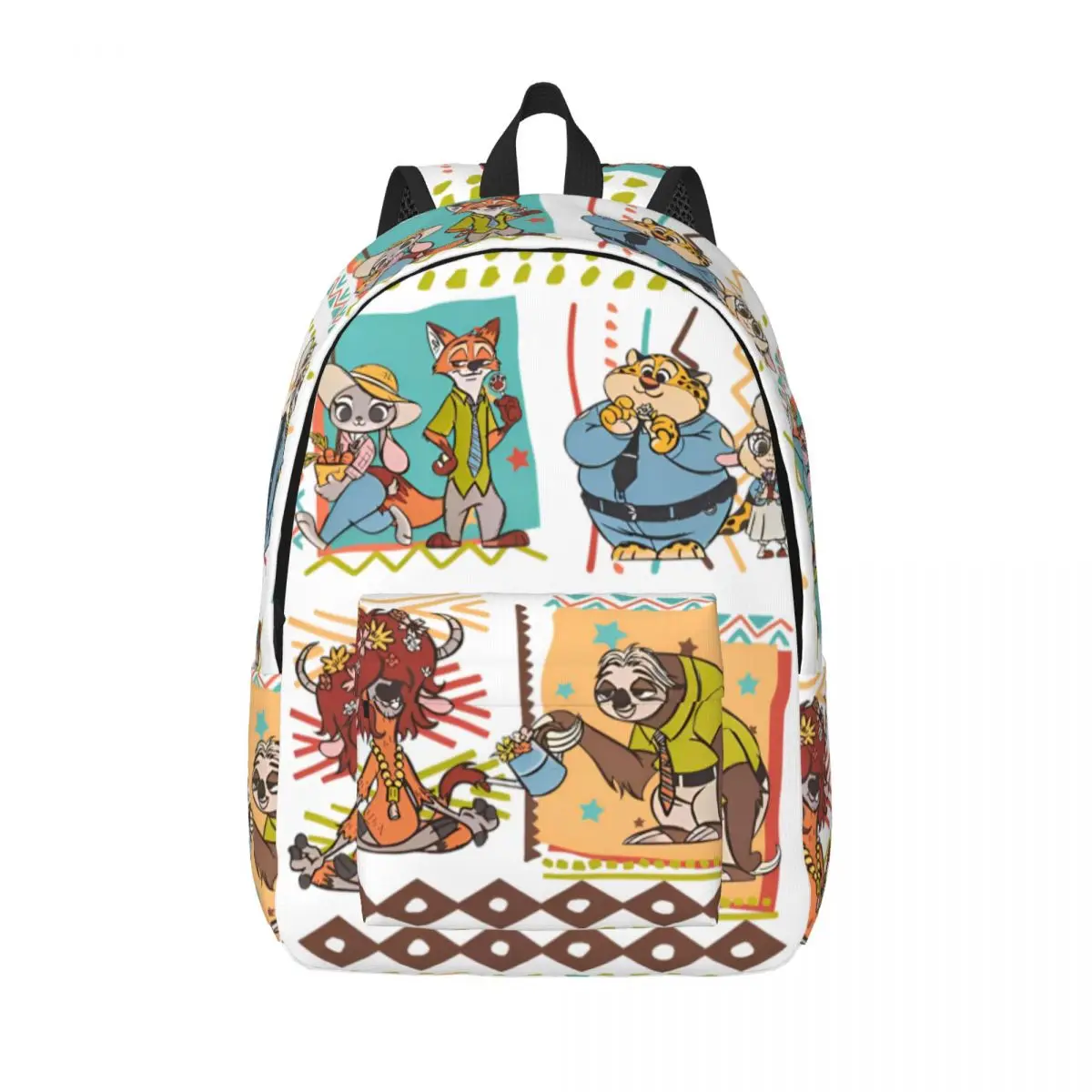 

Retro 90s Zootopia Judy Hopps Nick Wilde Priscilla Backpack Sport Student HikingTravel Daypack for Men Women Laptop Shoulder Bag