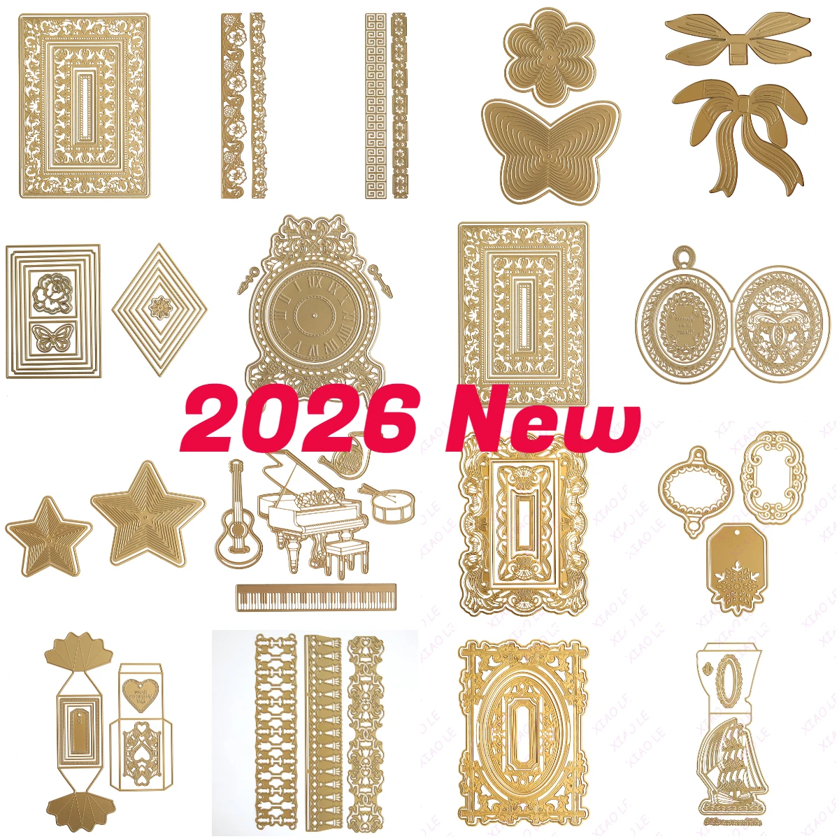 

2026 New Floral 3D Border Dies Butterfly Flower Metal Cutting Dies DIY Scrapbooking Photo Embossing DIY Paper Greeting Card
