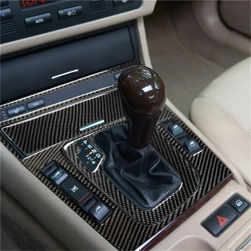 

Black Car Interior Decoration Protection Carbon Fiber Sticker For For BMW 3Series E46 1998-2005 With Navigation System