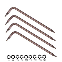 2/4pcs T6 T7 T8 T9 T10 T15 T20 T25 T27 Double End L Type Screwdriver Tamper Proof Torx Star Key Bit Spanner Wrench Long Arm