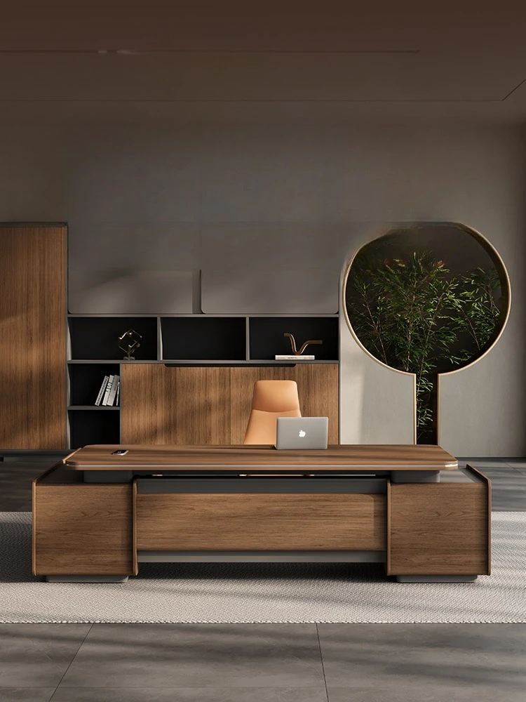 Boss table, desk, simple modern office furniture, president table and chair combination, light luxury manager table, large desk