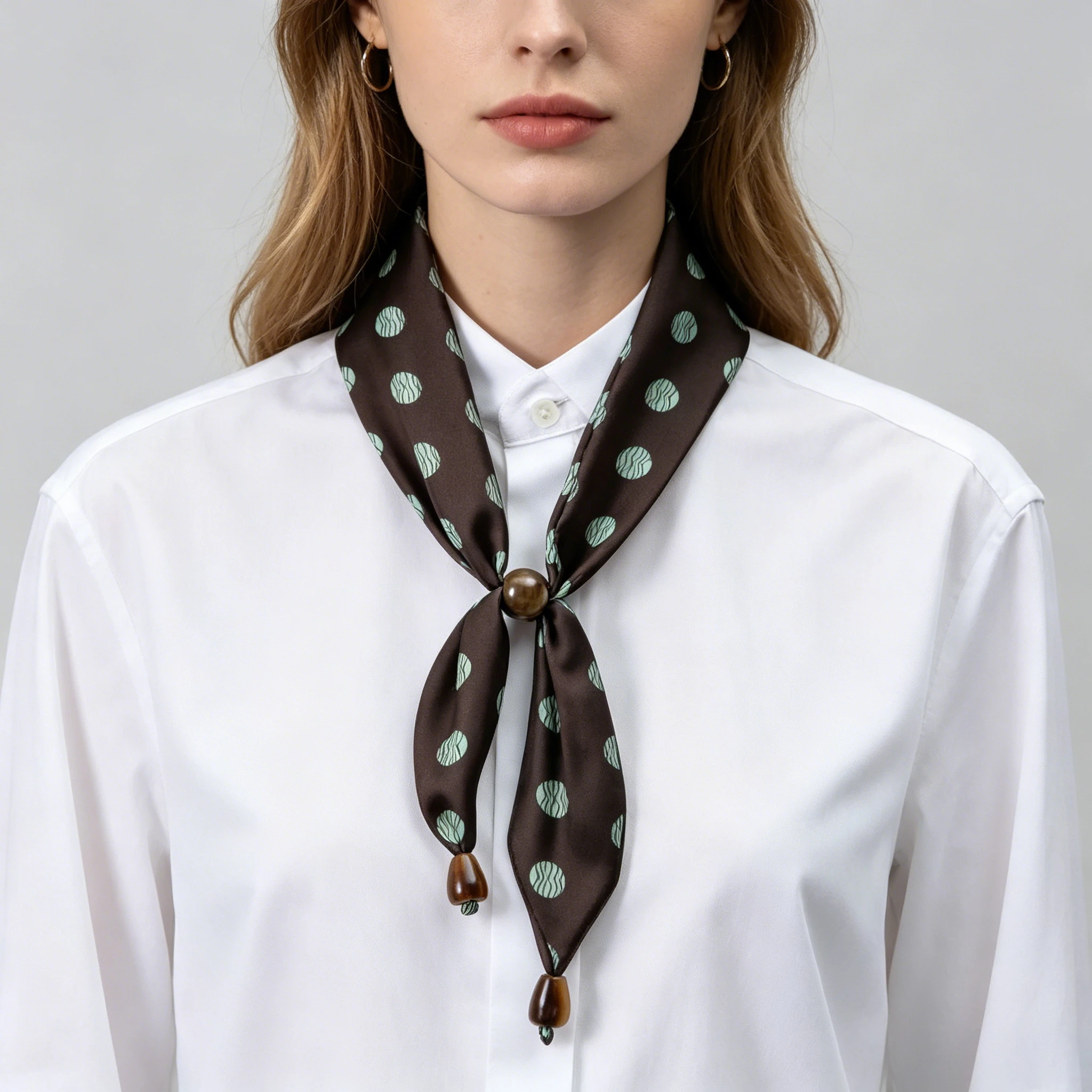 1 fashionable new necklace, scarf, literary and retro beaded silk scarf, tie, waist chain accessories, high-end soft decorative
