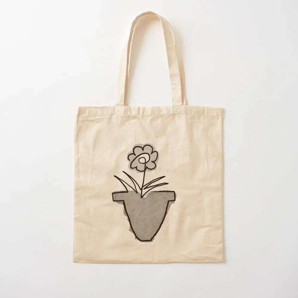 

Flowerpot Oneliner, Black Tote Bag Lady bags tote custom university shopper bags for women