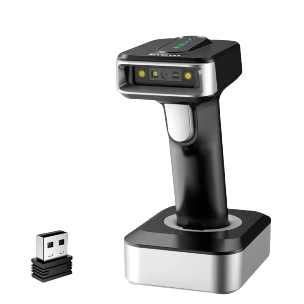 Eyoyo Auto-sensing Screen Scanning 1D Bluetooth Barcode Scanner With 2500mAh Power Indicator Wireless 2D QR Code Reader 4-mil