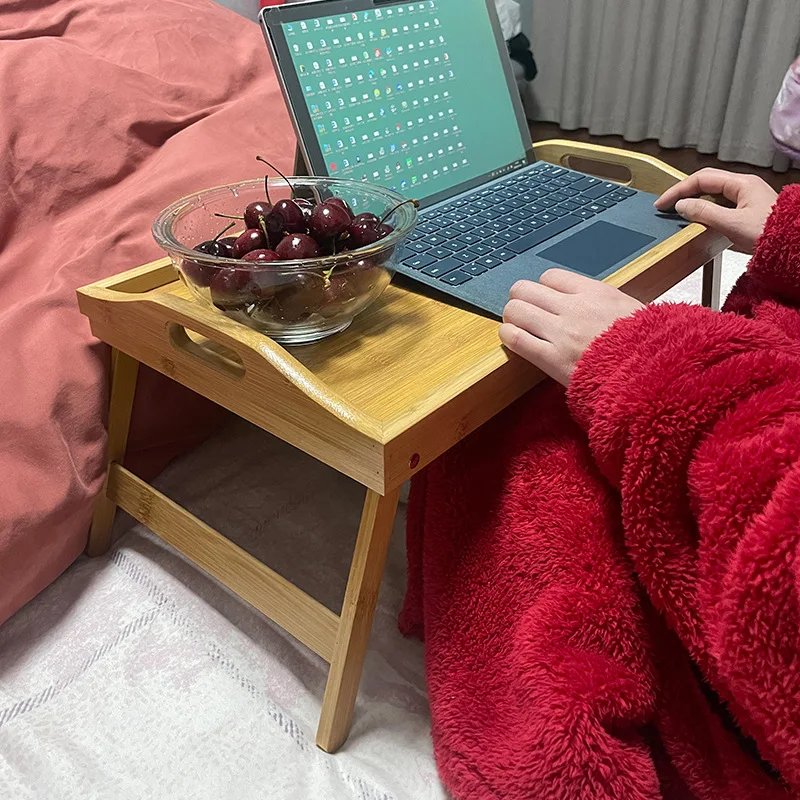 Nanzhu متعددة الوظائف كسول طاولة قابلة للطي عنبر طاولة حاسوب بسيطة مع أقدام الشاي الطعام لوحة السرير خليج نافذة طاولة صغيرة