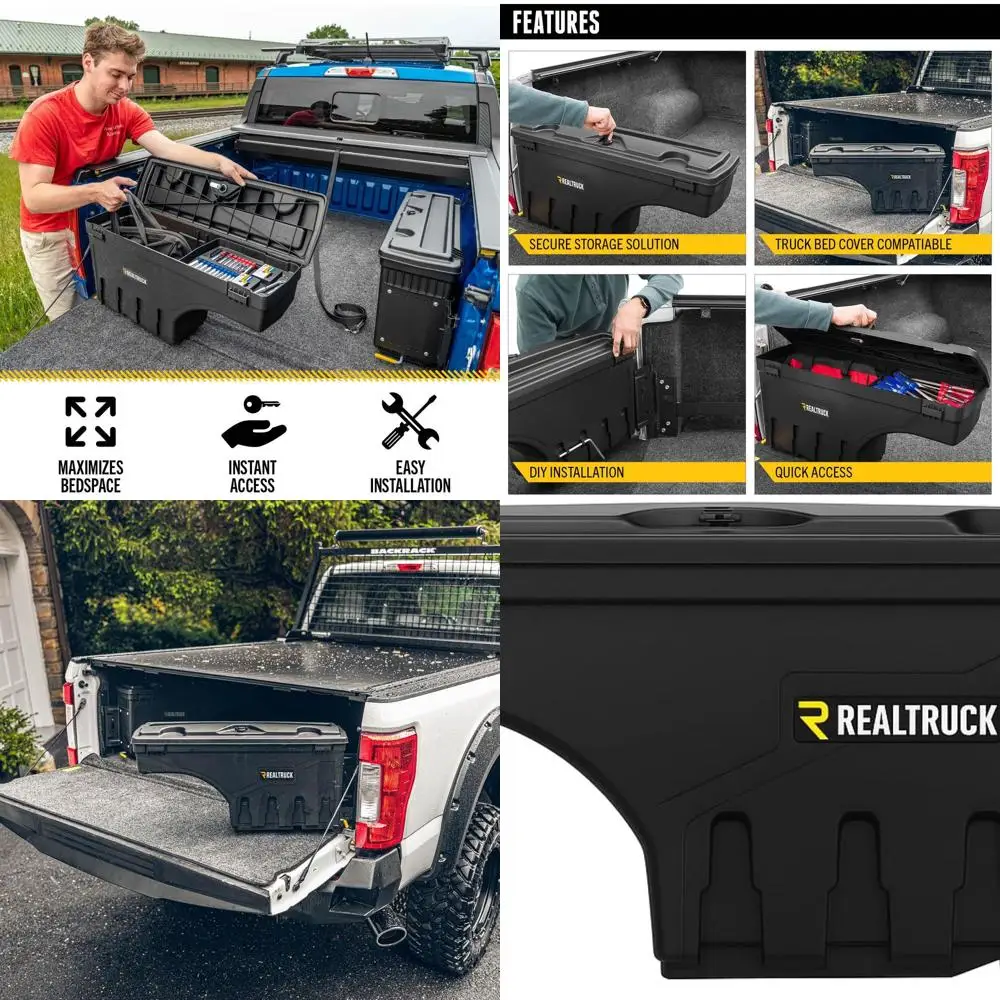 

RealTruck SwingCase Truck Bed Storage Box | SC401D | Fits 2005 - 2023 Toyota Tacoma Drivers Side - (19-23) With Factory Storage