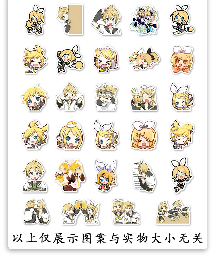 94pcs/set anime hatsune miku kagamine rin len kawaii cifra vodotěsný nálepka modelka hraček DIY ruka konto nálepky dárky