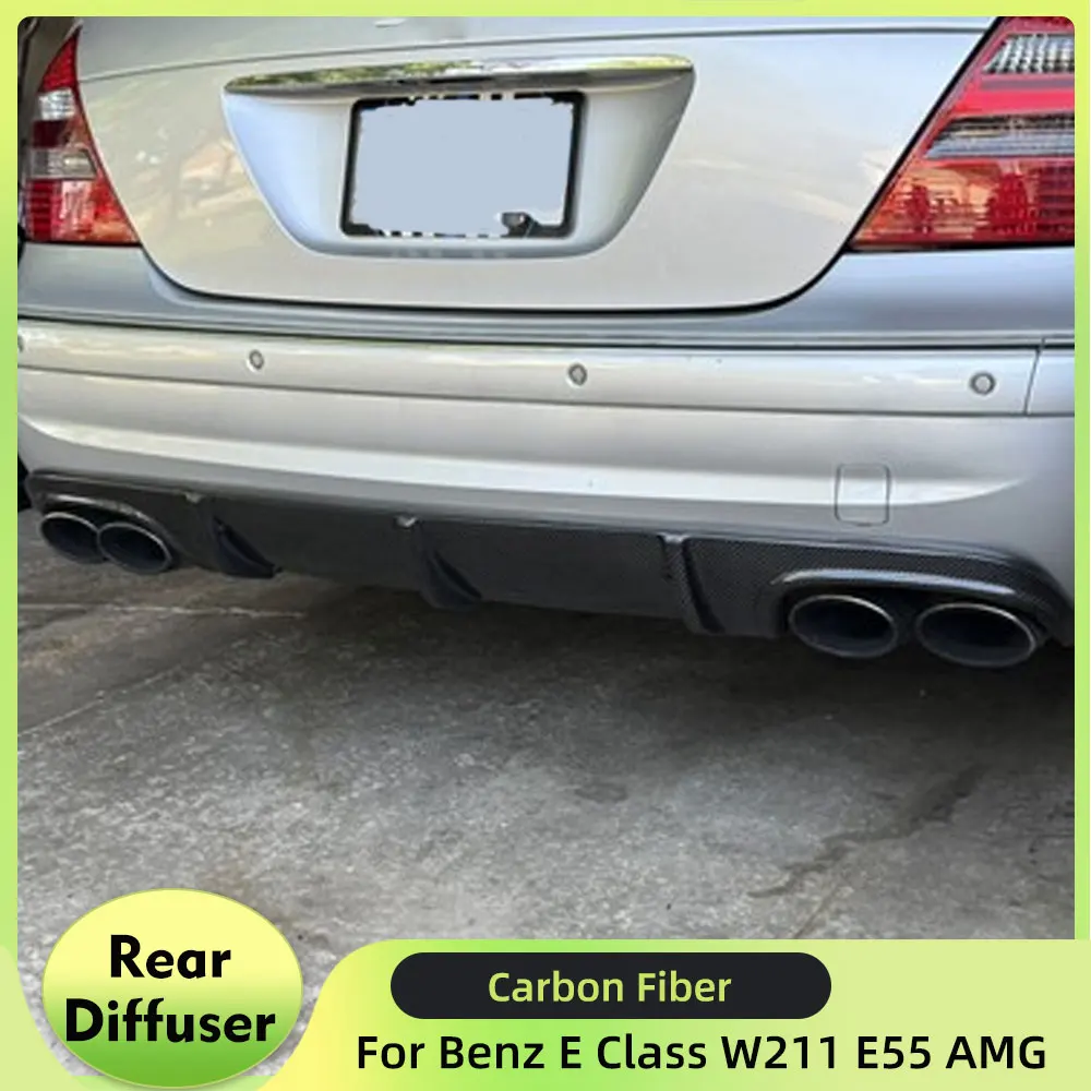 

Car Rear Diffuser for Mercedes Benz E Class W211 E55 AMG Sedan 2002-2006 Rear Bumper Diffuser Lip Spoiler Carbon Fiber/FRP