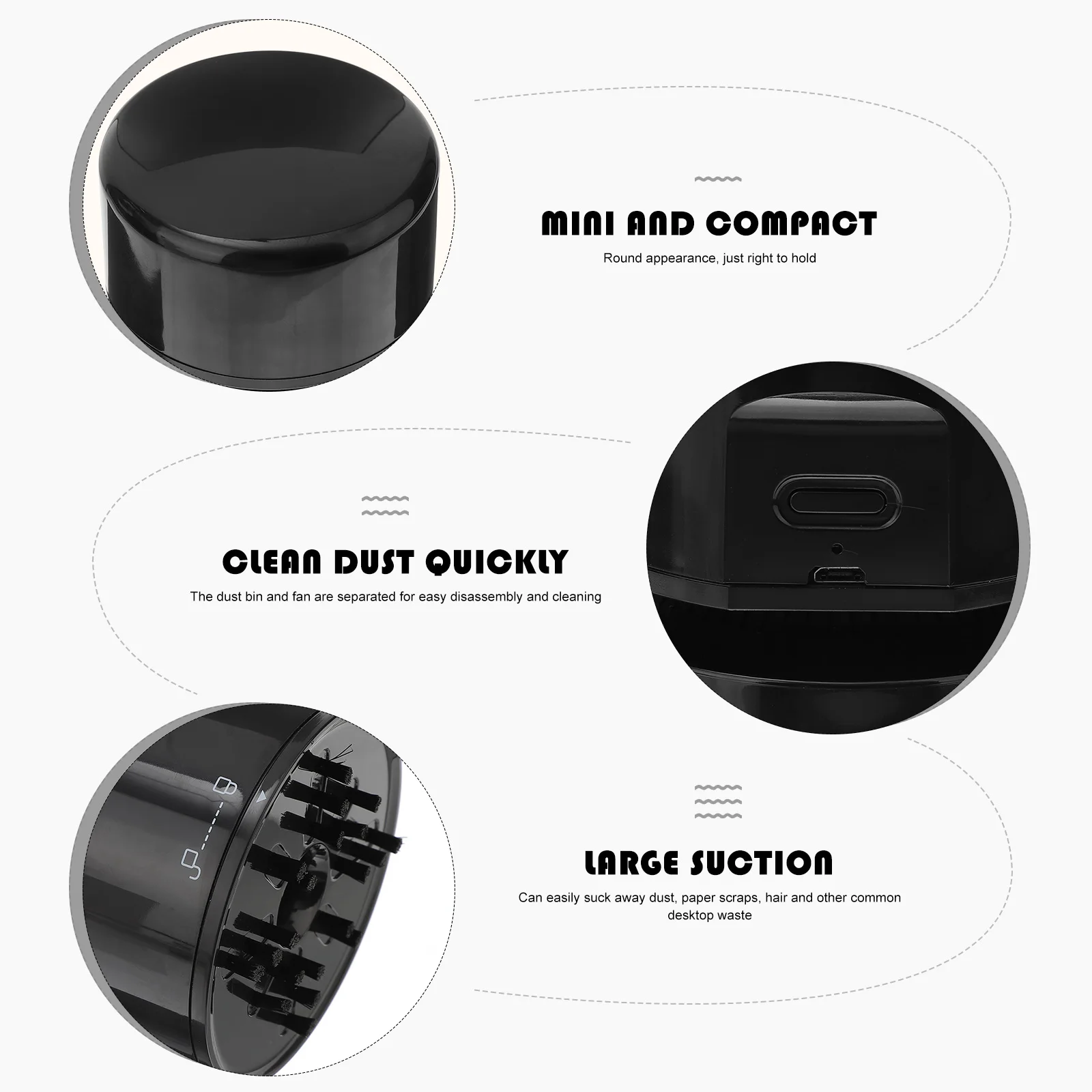

Usb Desktop Vacuum Cleaner Mini Portable Dust Collector For Table Desk Car Keyboard Dust Hair Crumbs Eraser Residue Cleanup