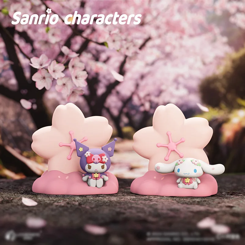 

Sanrio Kuromi Night светильник flashlight Sakura Season Series Kawaii Cinnamoroll Спальня украшение Милая мультяшная девушка сердце игрушки подарок