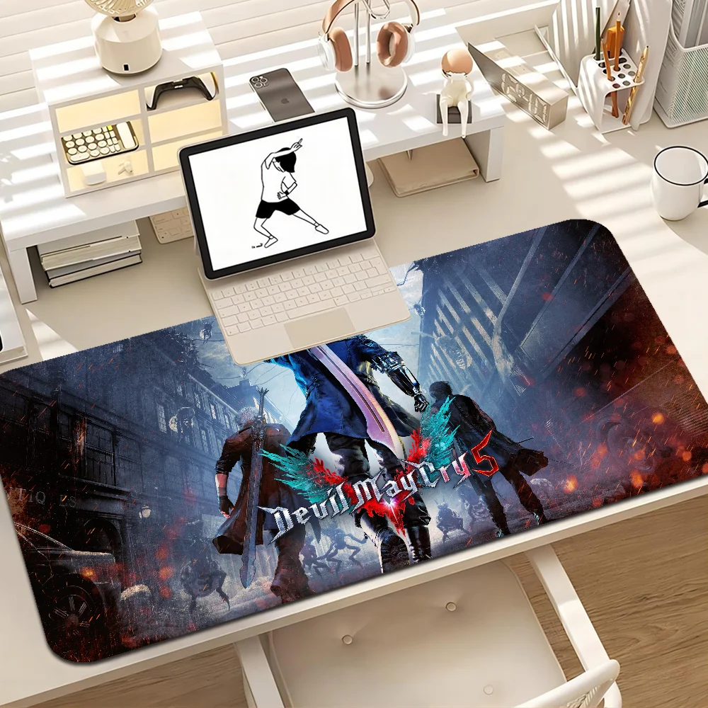 

D-DEVIL M-MAY CRY Mousepad 80x30cm XL Lockedge Office Computer Desk Mat Table Keyboard Big Mouse Pad Laptop Cushion Bedroom