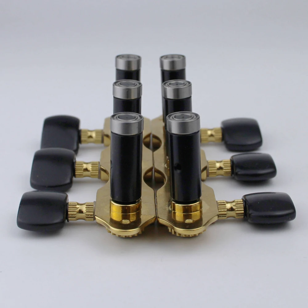 1 Set Classical Guitar Tuner Acoustic Classical Guitar Tuning Keys Steel Pegs Machine Heads Black