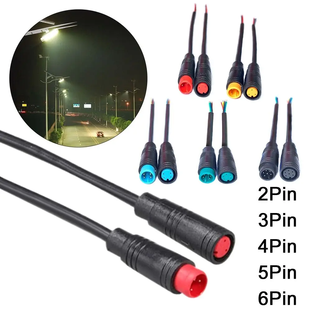 Black For Ebike Bafang Ebike Accessories 2/3/4/5/6Pin Cable Display Pin Base Connector Waterproof Connector