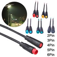 Black For Ebike Bafang Ebike Accessories 2/3/4/5/6Pin Cable Display Pin Base Connector Waterproof Connector