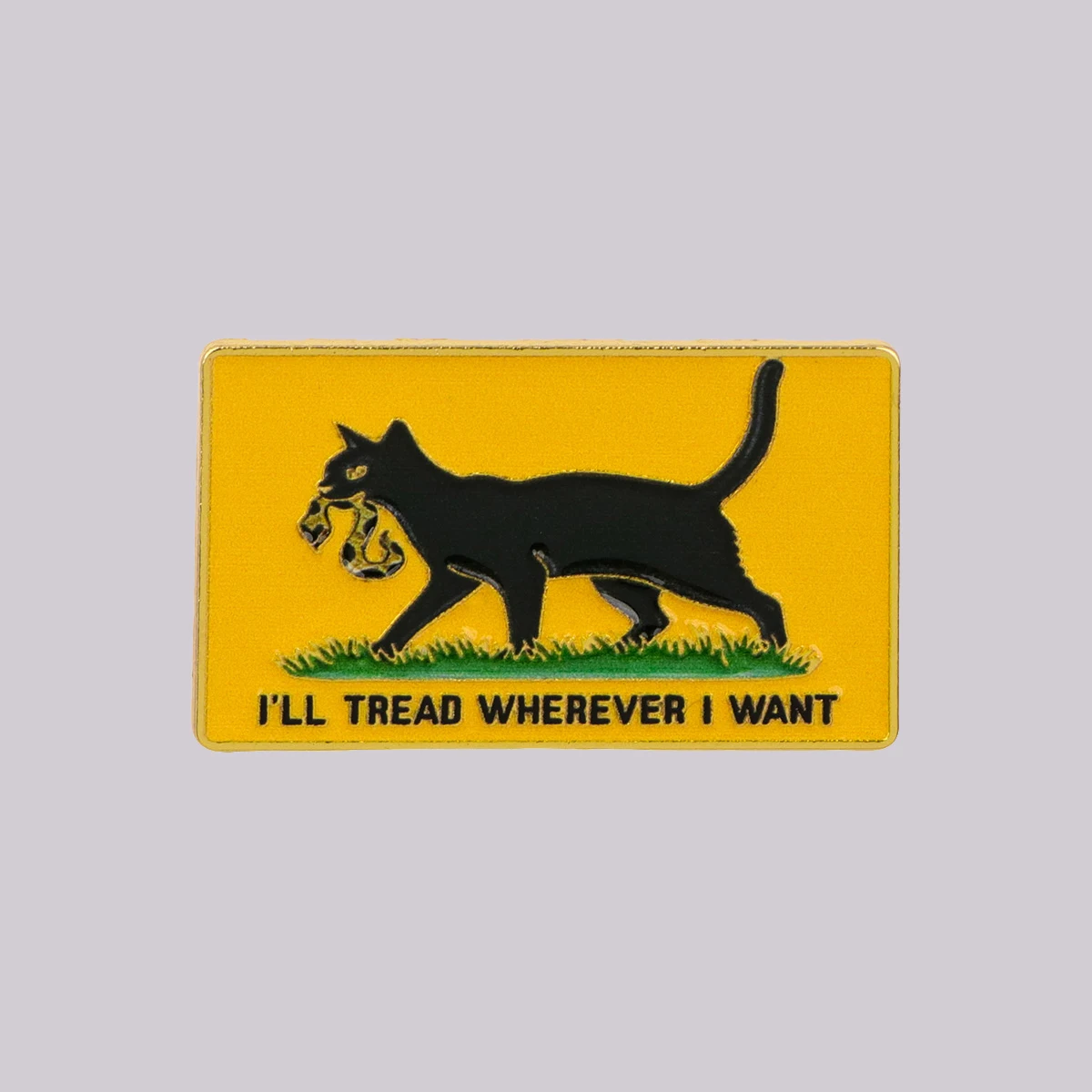 I'LL TREAD WHEREVER I WANT Emaille-Anstecknadel, niedliche Katzenbrosche, Anstecknadeln, Abzeichen für Rucksack, Kleidung, Accessoires, Modeschmuck, Geschenke