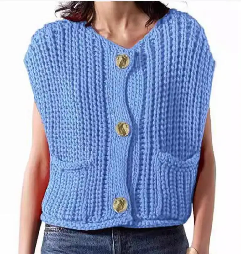 

Women Sweater Vest Coat Sleeveless Autumn Winter