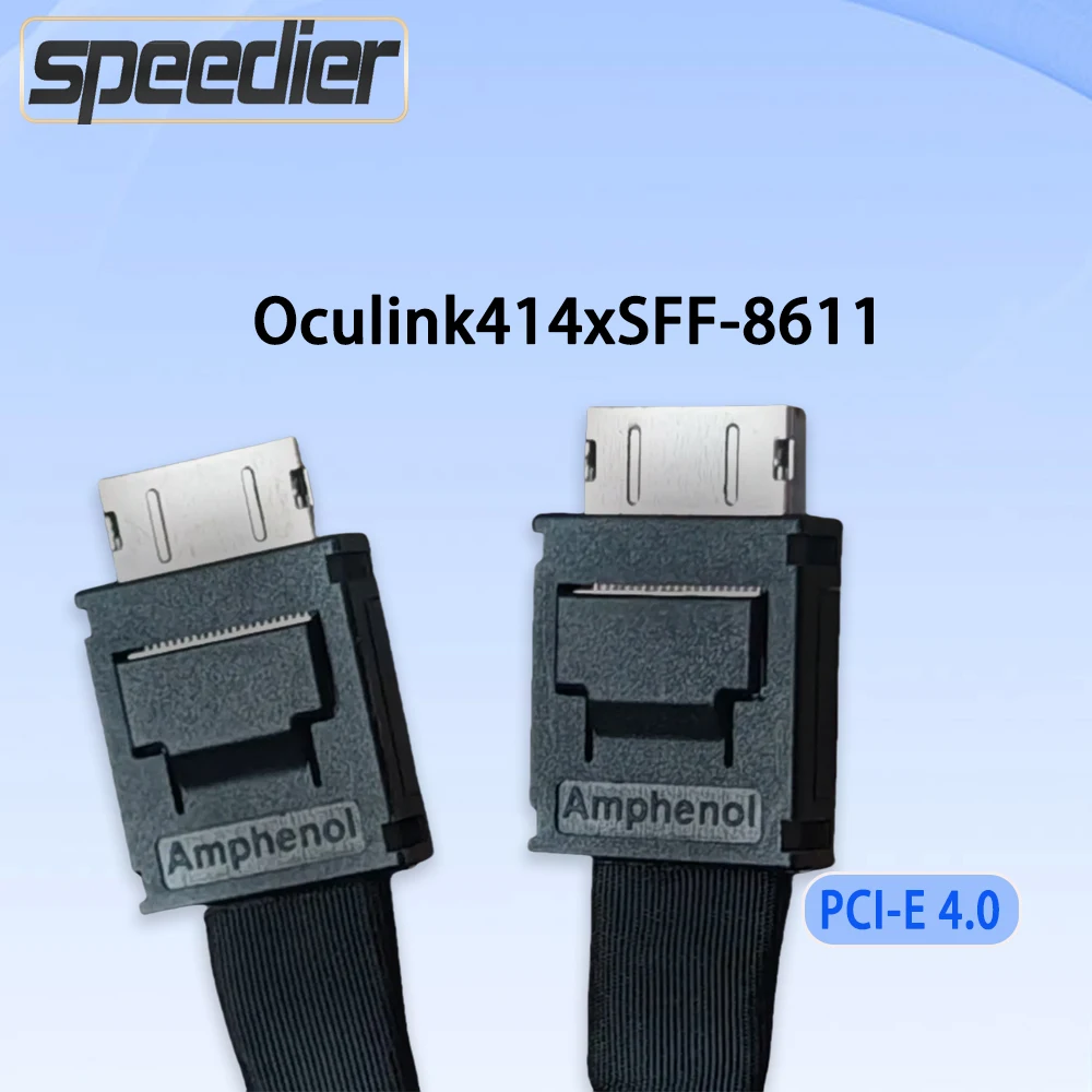 الأصلي الكوع Oculink 4I 4x SFF-8611 Pcie4.0 NVME Gen3 4 اتصال كابل البيانات محول ميناء Redriver لأجهزة الكمبيوتر المحمول مستقيم