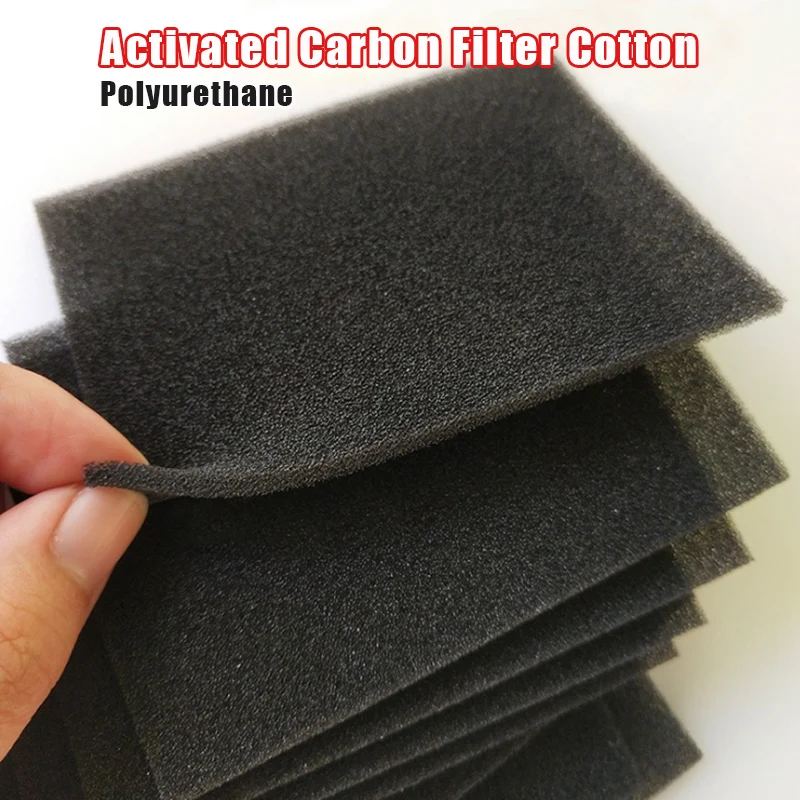 High Density Car Air Conditioner Activated Carbon Foam Filter Purifier Universal Water Filter Sheet Cooker Hood Extractor Filter