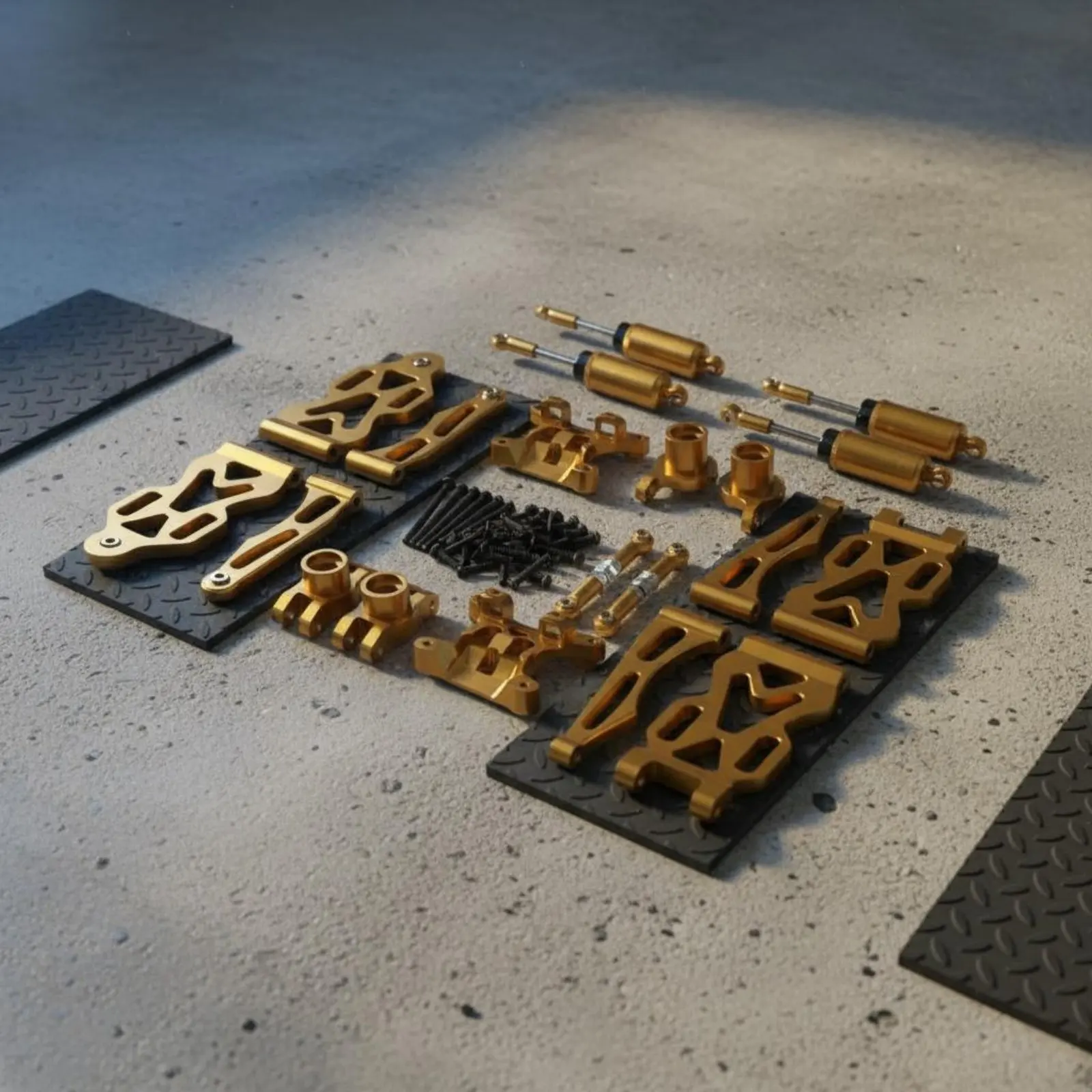 

20 Pieces 1/16 Scale Metal Modification Kit Long-Lasting Aluminum Swing Limb Set RC Car Control Limb Set Wear Resistant