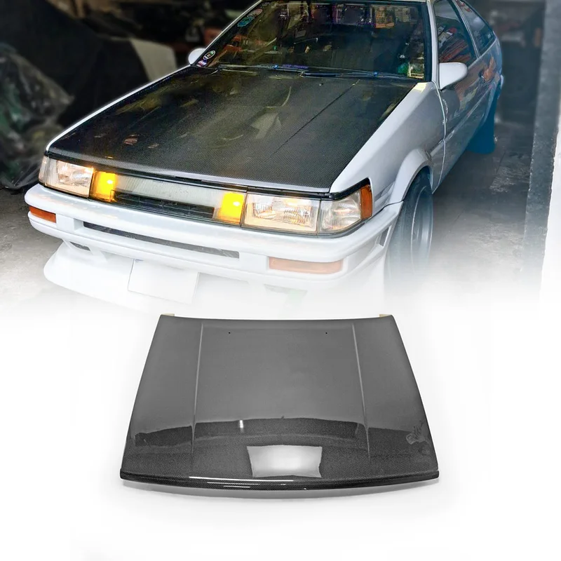 For AE86 Levin OEM Style Engine Hood Body Panel Auto Replacement Part Exterior Modification Accessory