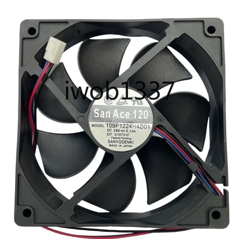 For San Ace 120 109P1224H4D01 24V 0.24A 120*120*25mm 12cm 3wires Cooling Fan